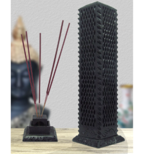 Incense Burner | Stick Holder | Black Pillar Candle Holder Home Fragrance Meditation Decor