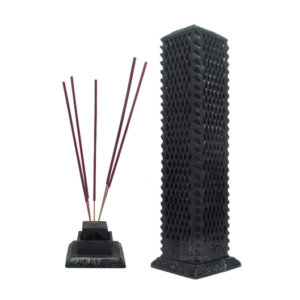 Incense Burner | Stick Holder | Black Pillar Candle Holder Home Fragrance Meditation Decor