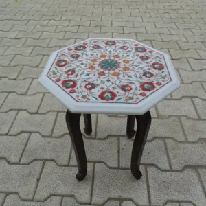 Marble Inlay Table Top / Luxury Home Décor / Living Room / Indoor and Outdoor / White Marble Table Top