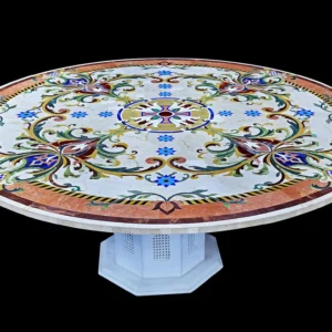 Elegant Design of Italian Marble Inlay Table Top Hand Crafted Center Table for Restaurant, round dinning table, round coffee table,