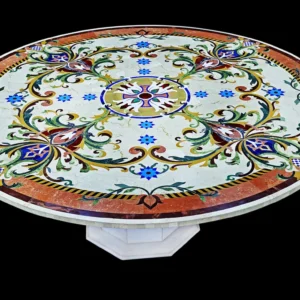 Elegant Design of Italian Marble Inlay Table Top Hand Crafted Center Table for Restaurant, round dinning table, round coffee table,